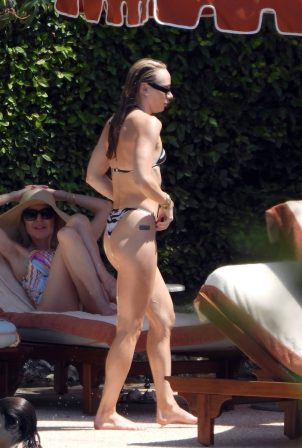 Hayley Sullivan - In a bikini at the pool in Portofino