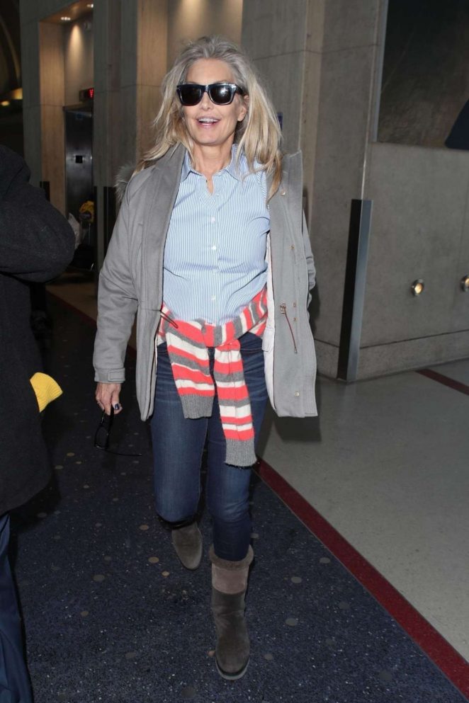 Heather Thomas - Arriving at LAX Airport in Los Angeles