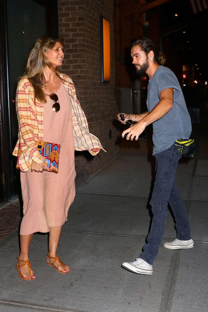 Heidi Klum and boyfriend Tom Kaulitz - Arrive back at their hotel in New York