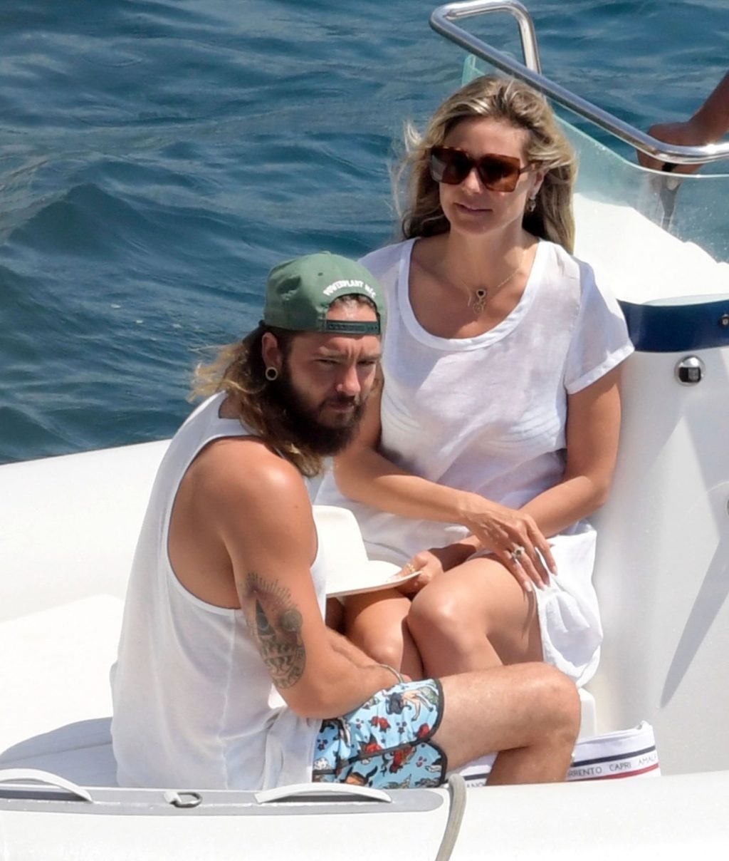 Heidi Klum and Tom Kaulitz – Spotted on yacht on their honeymoon in ...