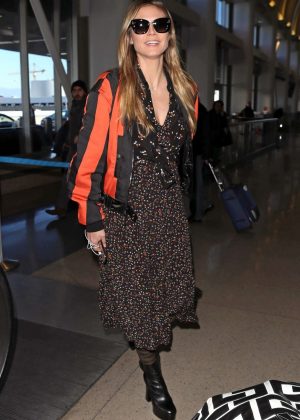 Heidi Klum - Arrives at LAX Airport in Los Angeles