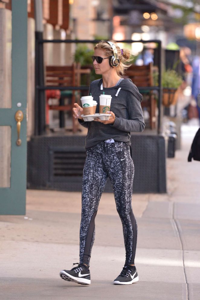 Heidi Klum in Tights out in NY
