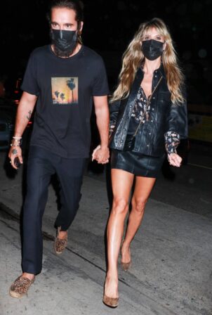 Heidi Klum - With husband Tom Kaulitz seen at E Baldi Restaurant in Santa Monica