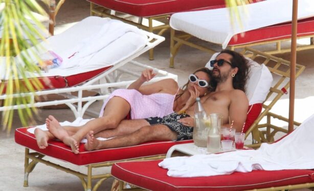 Heidi Klum - With Tom Kaulitz at the pool in Miami Beach