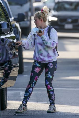 Heidi Montag - In colorful leggings stop at Erewhon Market in Los Angeles