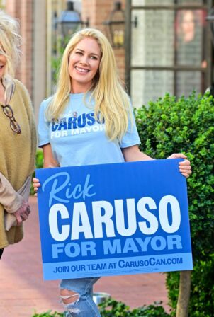 Heidi Pratt - Shows support for Rick Caruso's campaign for Mayor of Los Angeles