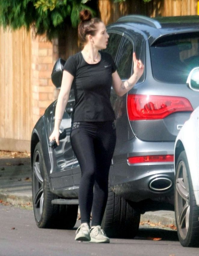 Helen Flanagan in Tights out in Sutton Coldfield