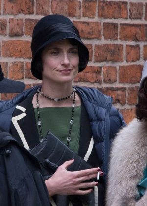 Helen McCrory and Cillian Murphy - 'Peaky Blinders' filming in Droylsden