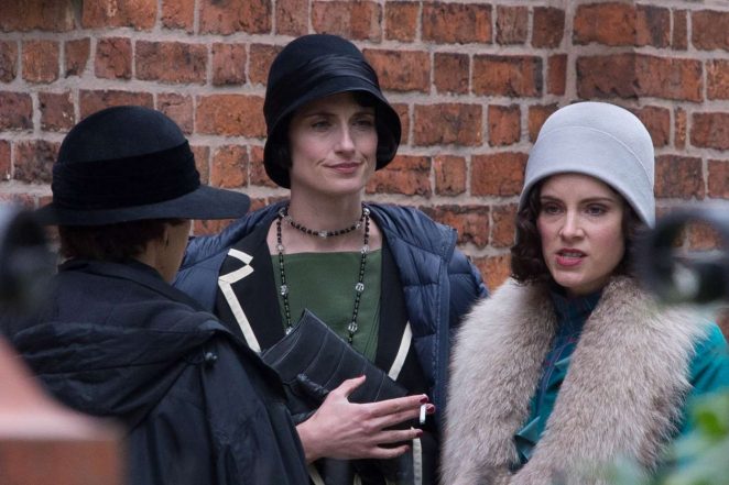 Helen McCrory and Cillian Murphy - 'Peaky Blinders' filming in Droylsden