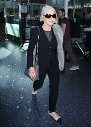 Helen Mirren at LAX Airport in Los Angeles