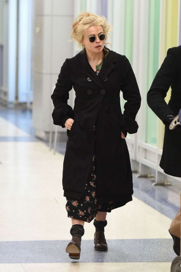 Helena Bonham Carter - Arrives at JFK Airport in NYC