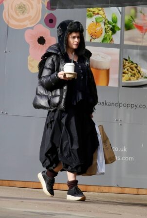Helena Bonham Carter - Dressed in her own quirky style in North London