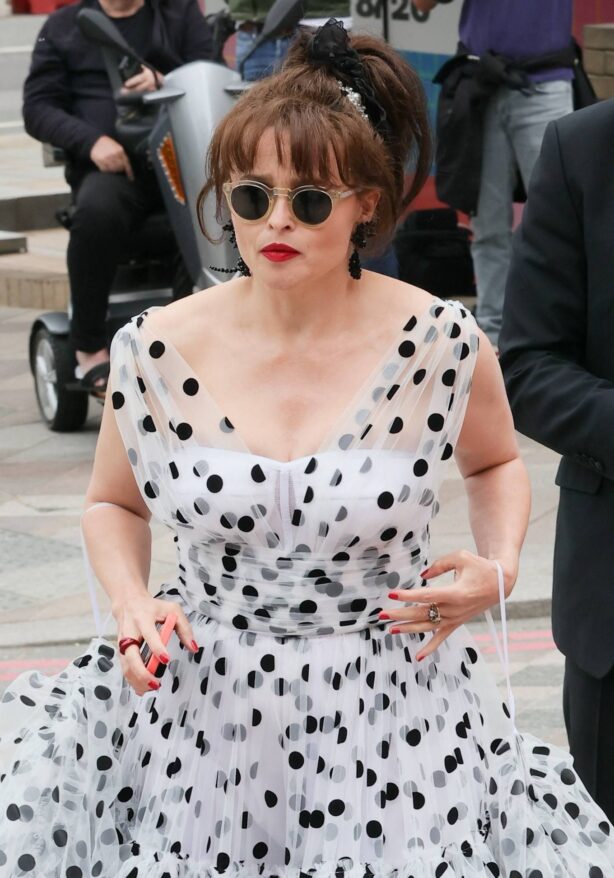 Helena Bonham Carter - Flashes her APP pictured at TV BAFTA Awards arrivals in London