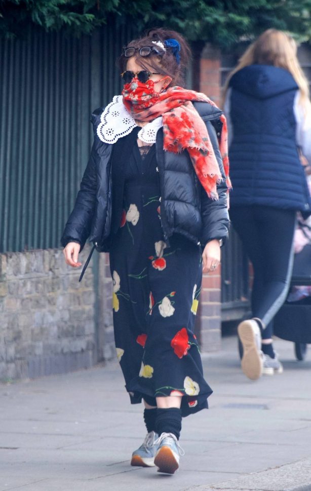 Helena Bonham Carter - Out in her style on London streets