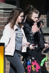 Helena Bonham Carter out in North London