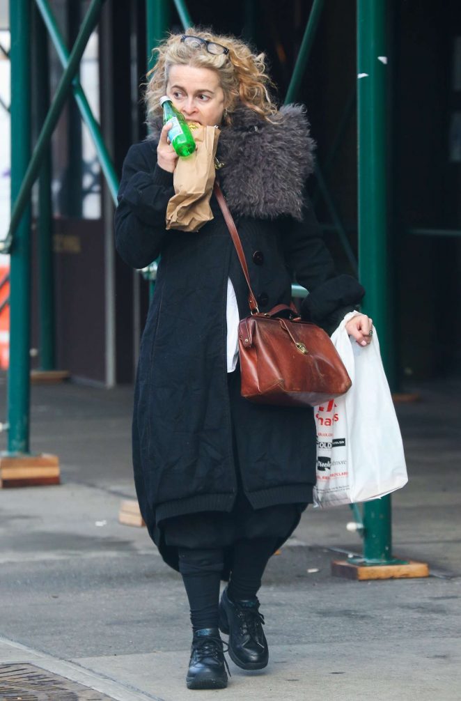 Helena Bonham Carter out in NYC