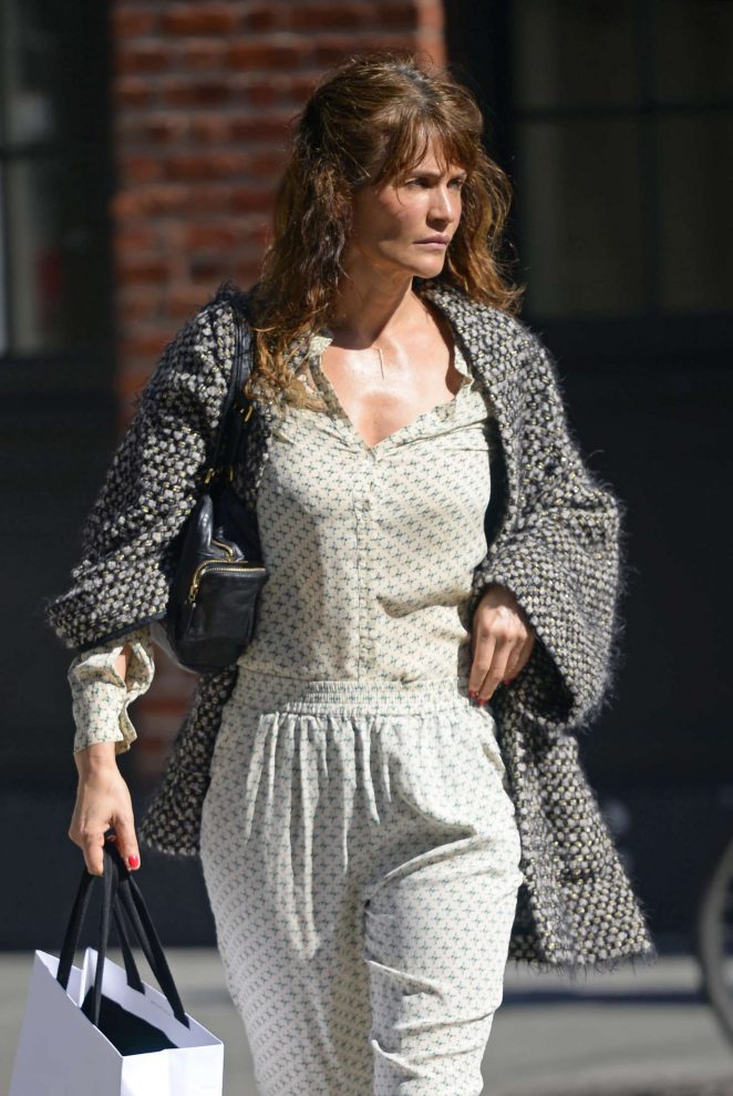 Helena Christensen out in New York City