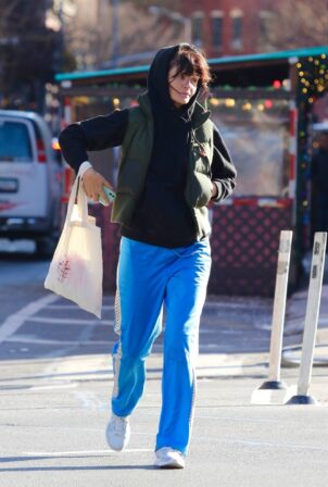 Helena Christensen - Seen after workout at the gym in Downtown Manhattan