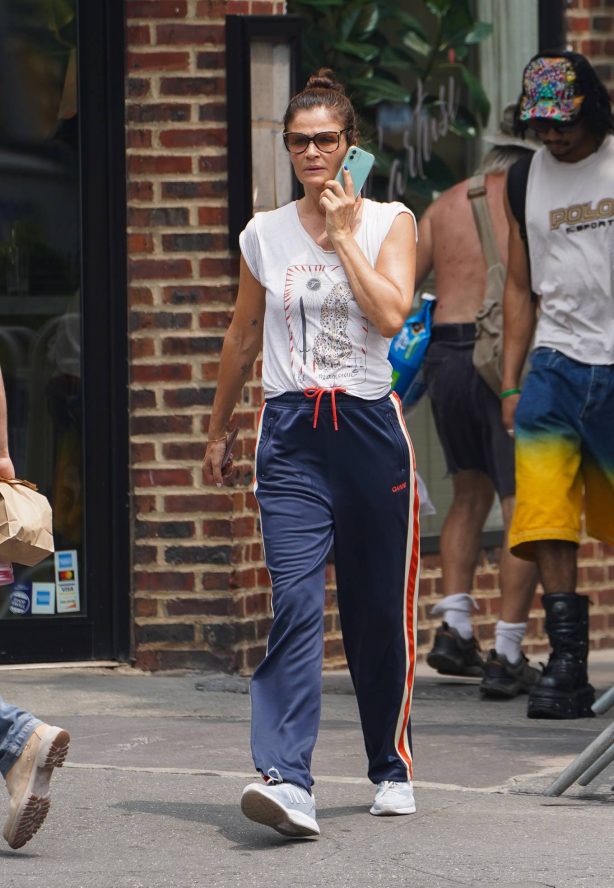 Helena Christensen - Steps out in New York