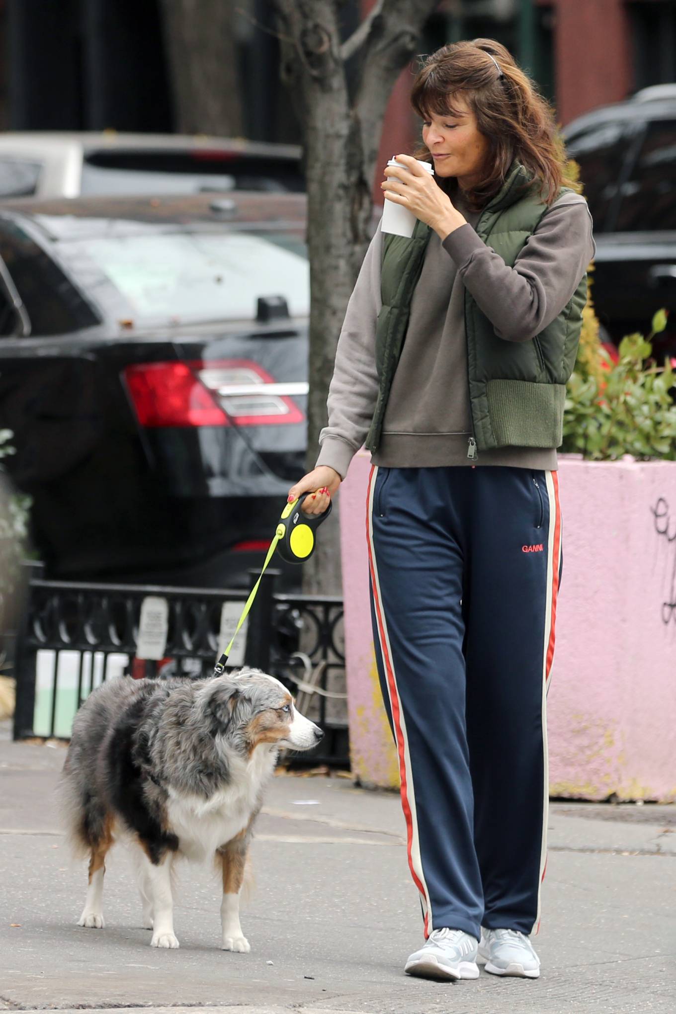 Helena Christensen 2023 : Helena Christensen – Walking her dog in New York City-06