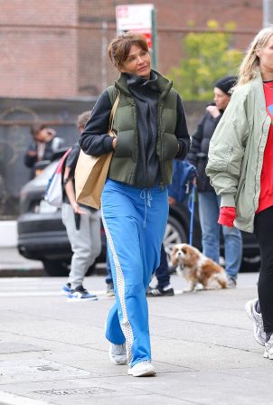 Helena Christensen - With her mom Elsa Christensen are seen taking a stroll in West Village