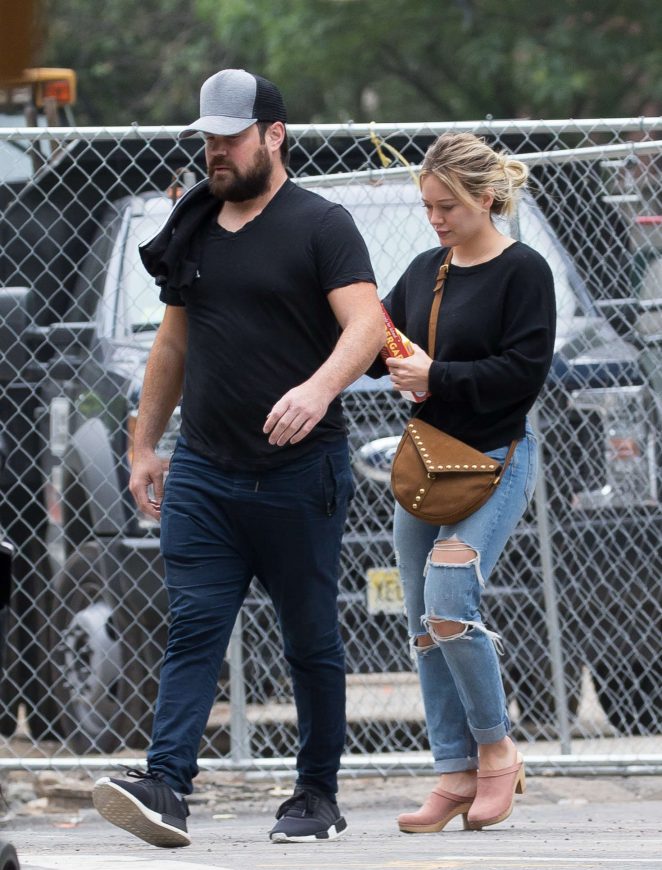 Hilary Duff and her ex-husband Mike Comrie out in New York