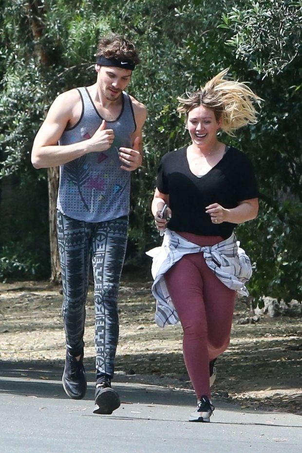 Hilary Duff and Matthew Koma - Out for a jog in Los Angeles