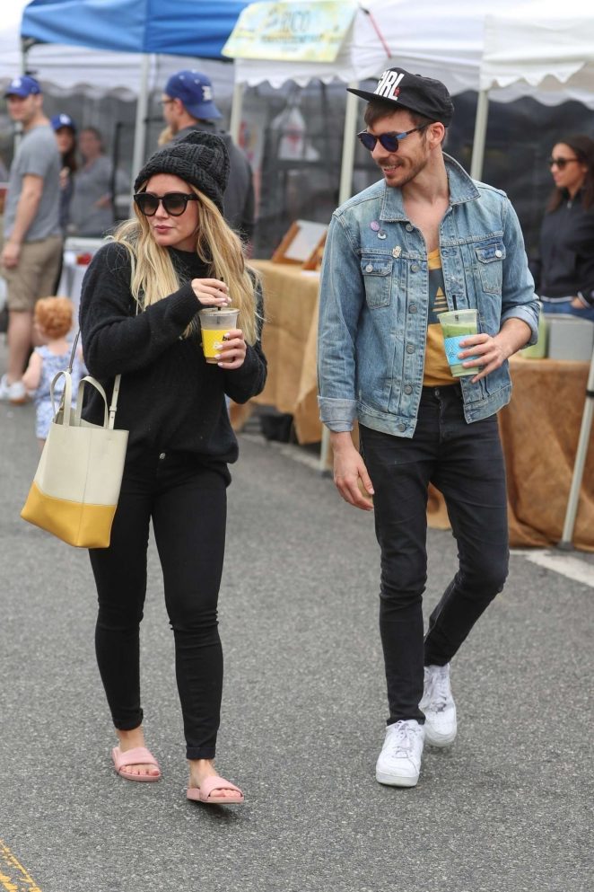 Hilary Duff and Matthew Koma - Visit the farmers market in Los Angeles