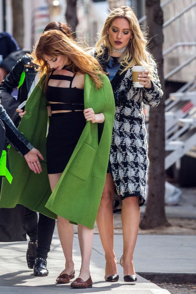 Hilary Duff and Molly Bernard Filming 'Younger' in NYC