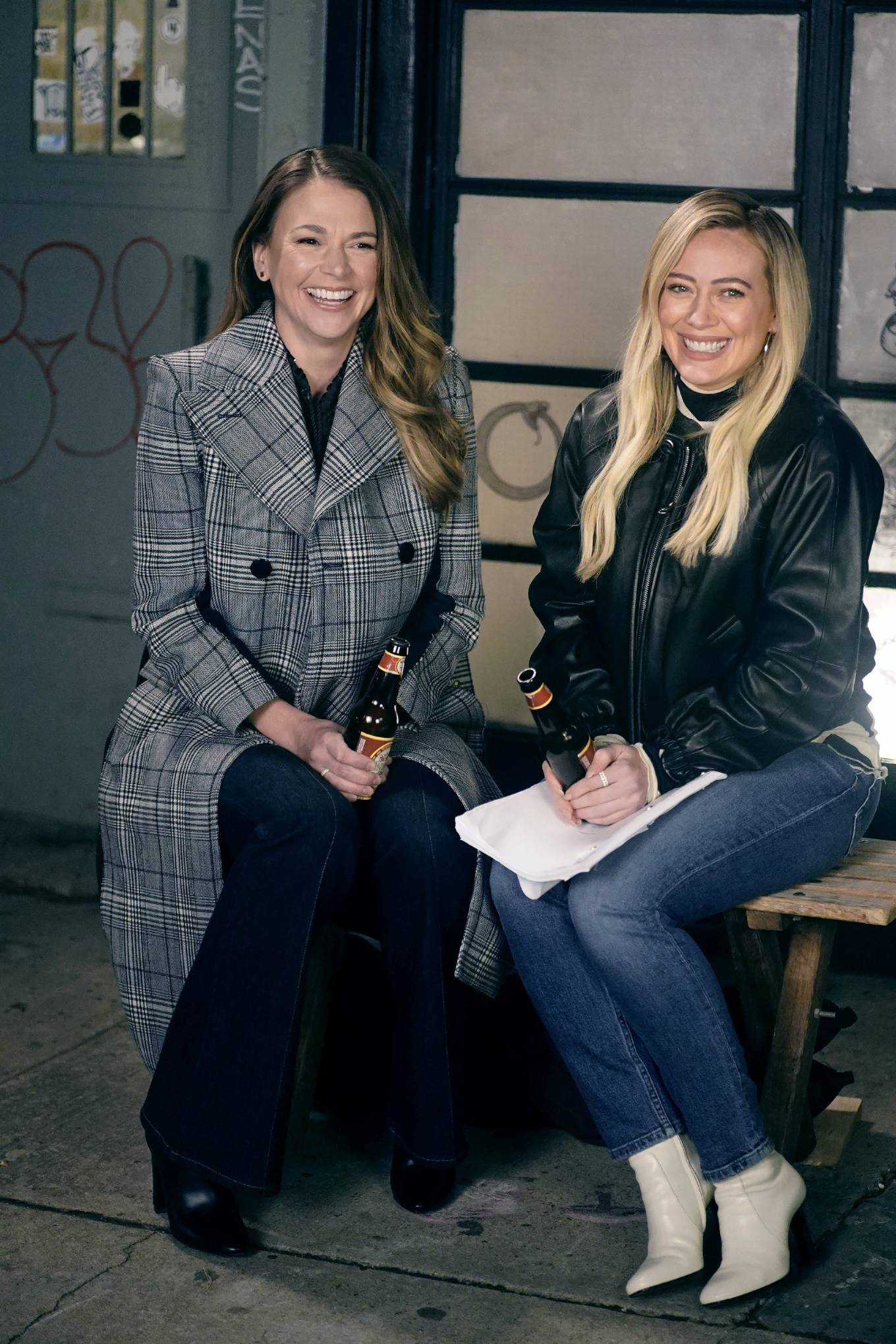 Hilary Duff 2020 : Hilary Duff and Sutton Foster – Filming Younger in NYC-23
