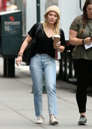 Hilary Duff - Arrives on 'Younger' set in New York