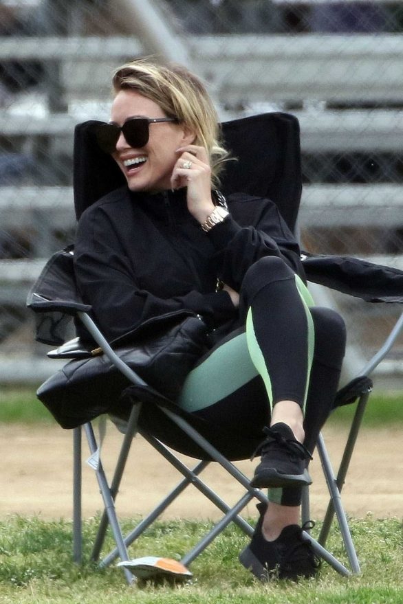 Hilary Duff at a soccer game in Los Angeles