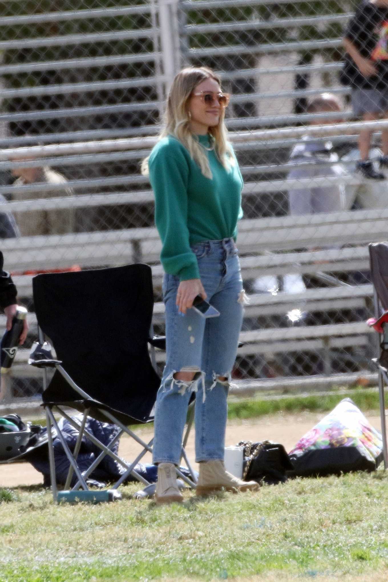 Hilary Duff at Football game in Studio City