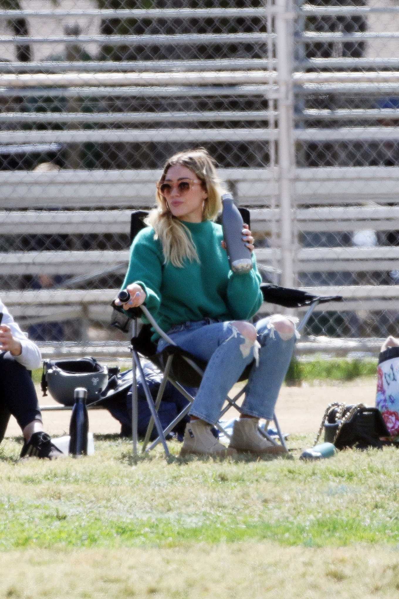 Hilary Duff at Football game in Studio City