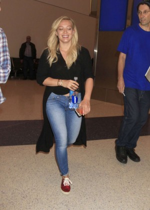 Hilary Duff in Tight Jeans at LAX in LA