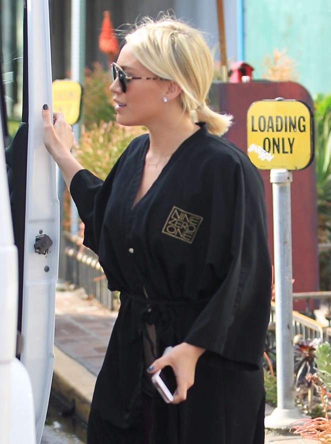 Hilary Duff at Nine Zero One Salon in West Hollywood