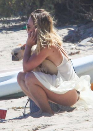 Hilary Duff at the Beach in Malibu