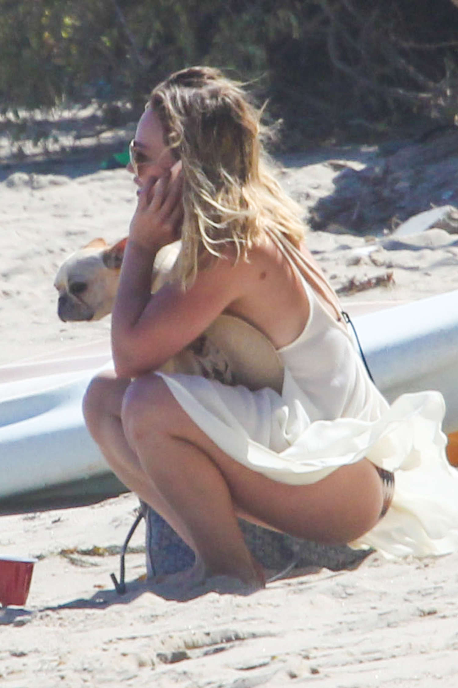 Hilary Duff at the Beach in Malibu