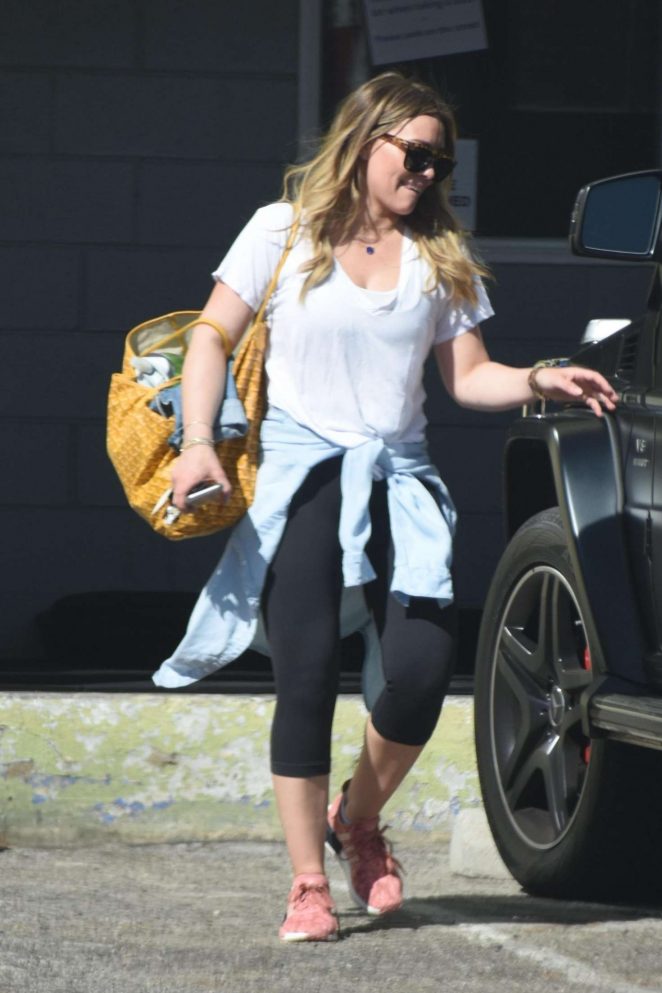 Hilary Duff at the gym in Beverly Hills