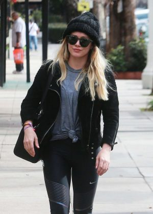 Hilary Duff at the gym in Studio City