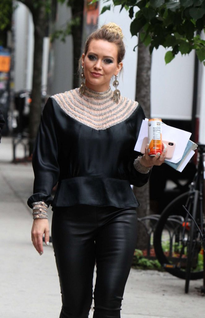 Hilary Duff at the 'Younger' set in New York City