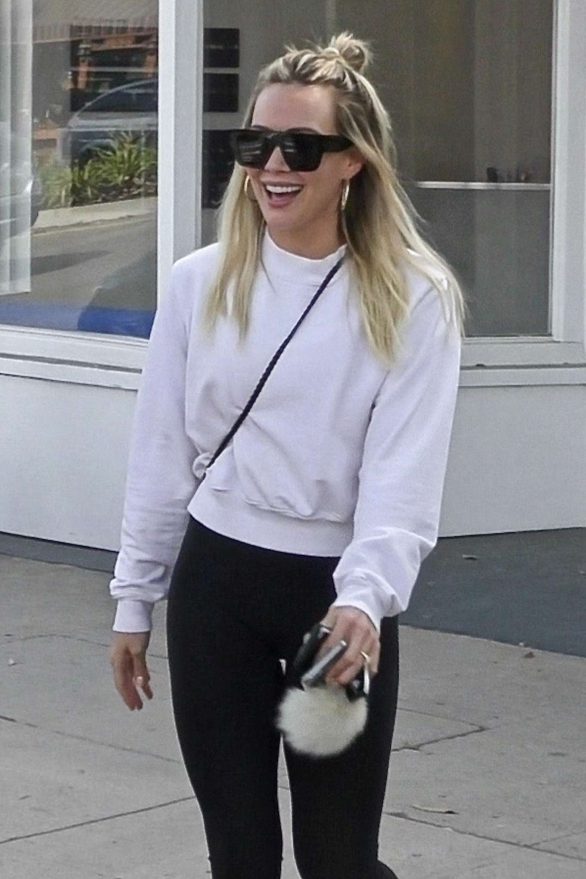 Hilary Duff - Exiting a nail salon in Studio City