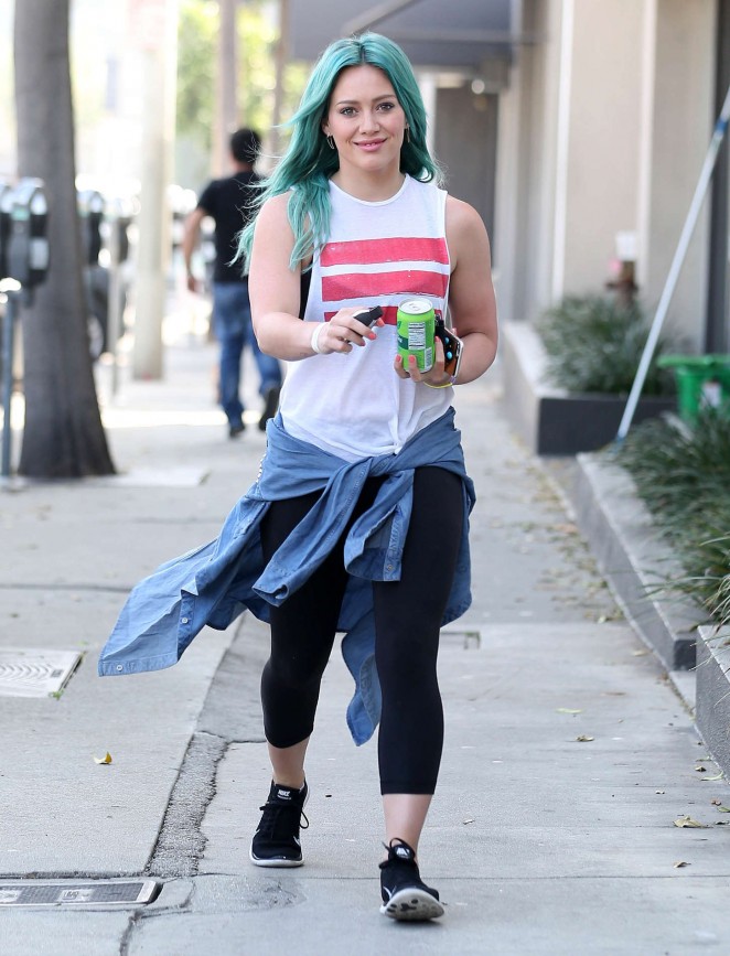 Hilary Duff - Heading to the gym in West Hollywood