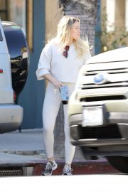 Hilary Duff - In all-white athleisure while out in LA