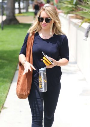 Hilary Duff in Blue Jeans Out in Beverly Hills