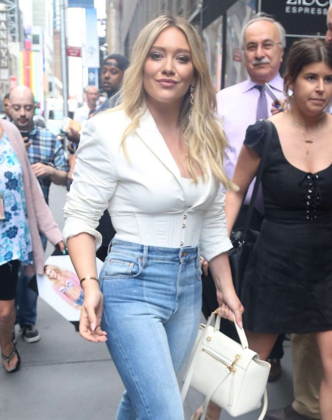 Hilary Duff in Jeans Arrives at SiriusXM Studio in New York