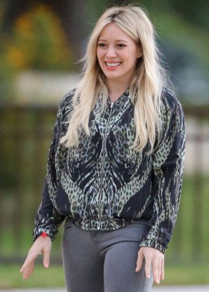 Hilary Duff With Her Son at Coldwater Canyon Park in Beverly Hills