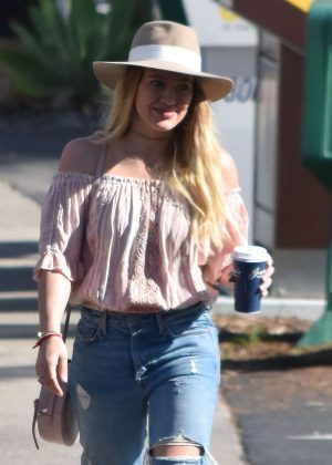 Hilary Duff in Jeans out and about in Santa Barbara