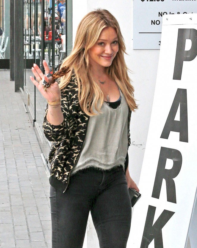 Hilary Duff in Jeans Out in West Hollywood