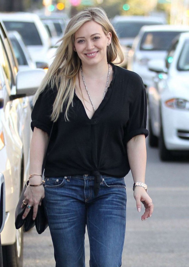 Hilary Duff in Jeans out in Beverly Hills